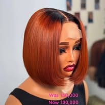 Copper Blunt Cut Bob Wig