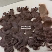 Client wig before laundry and revamp treatment showing worn texture